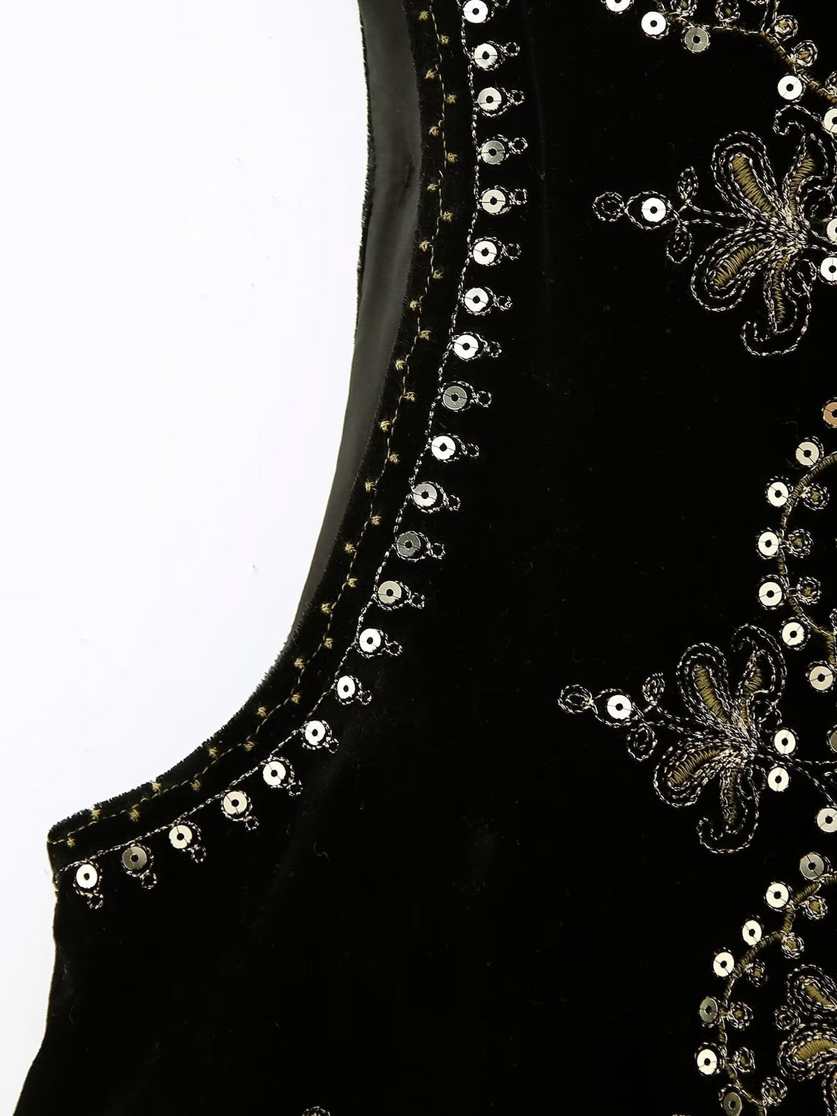Velvet Embroidered Vest