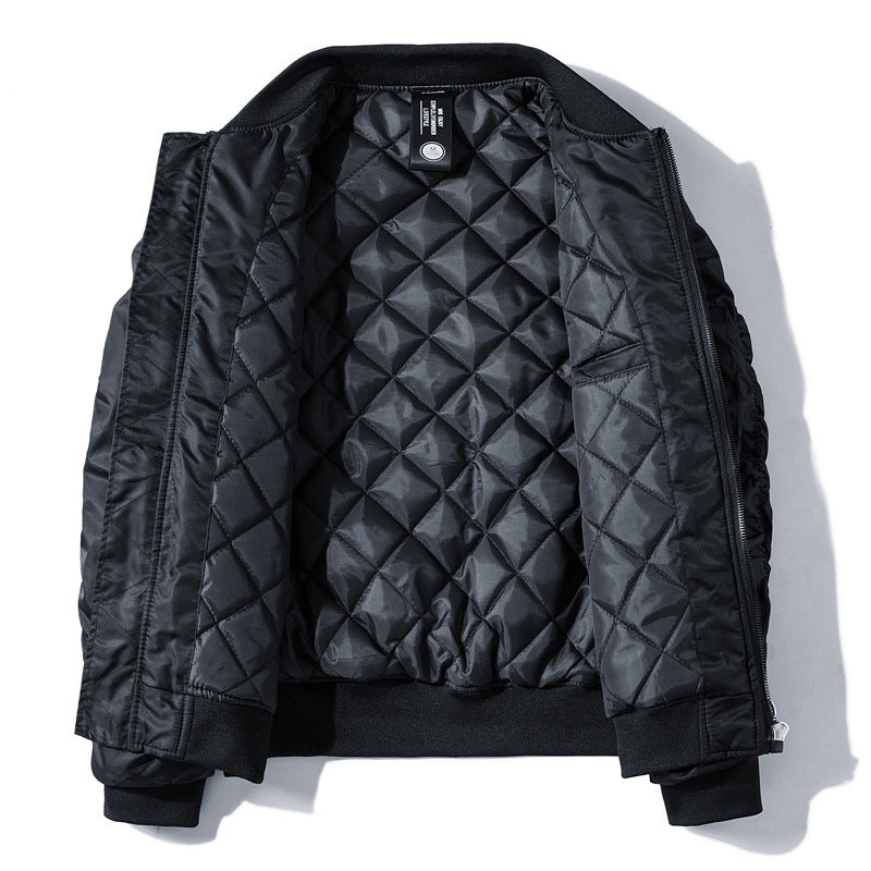 Womens bomber jacket Varsity Jacket Black quilted