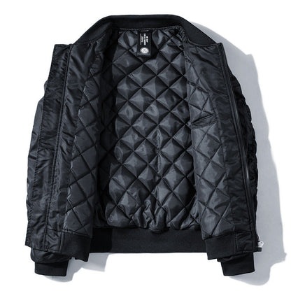 Womens bomber jacket Varsity Jacket Black quilted