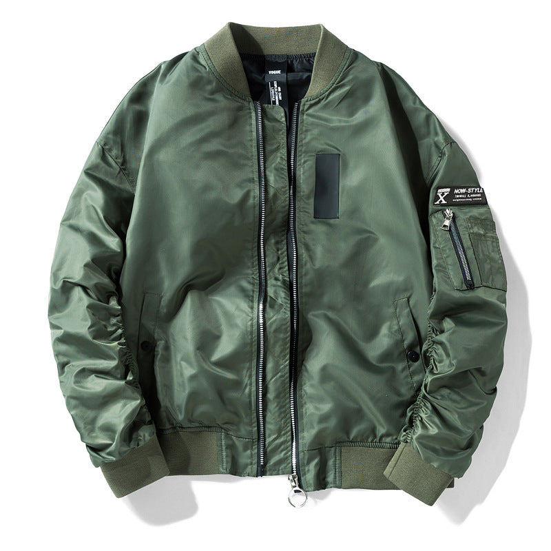Womens bomber jacket Varsity Jacket Army green cotton
