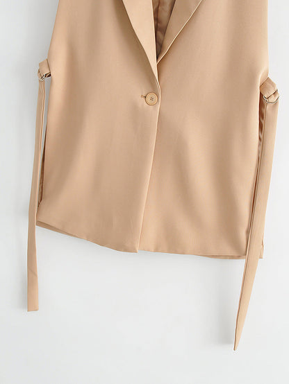 Woven Collar Vest