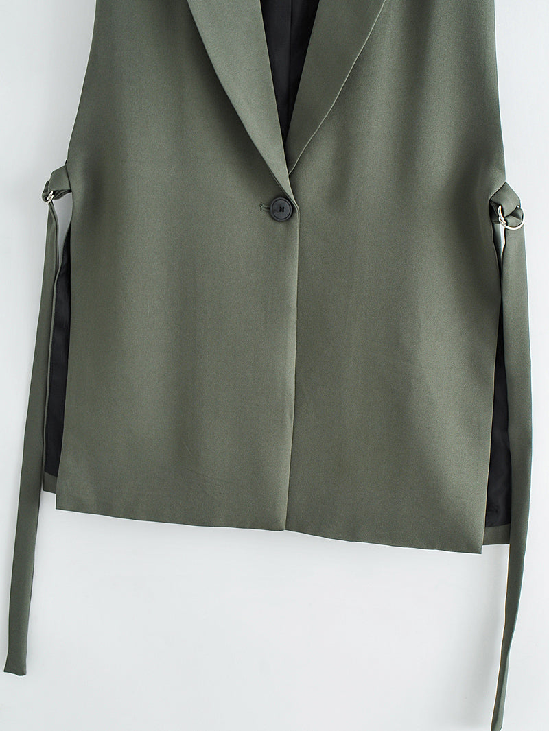 Woven Collar Vest