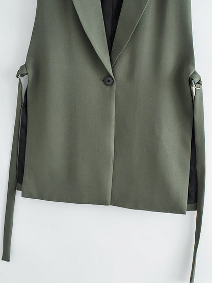 Woven Collar Vest