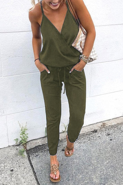 Clidress Sling V Neck Jumpsuit