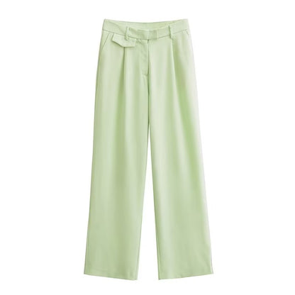 Sleeveless V neck Vest & Bottom Set Trousers