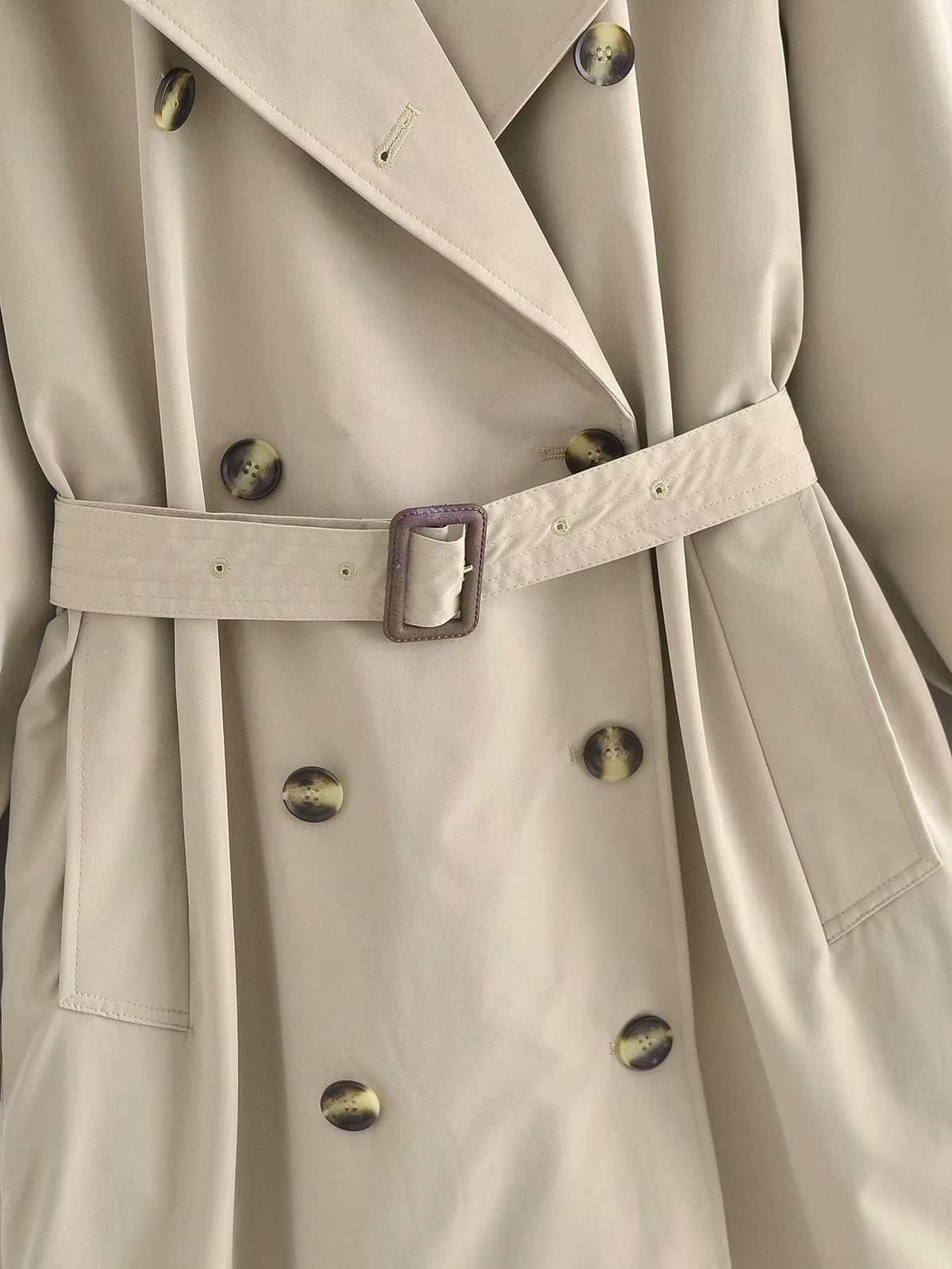 Double Breasted Loose Long Trench Coat