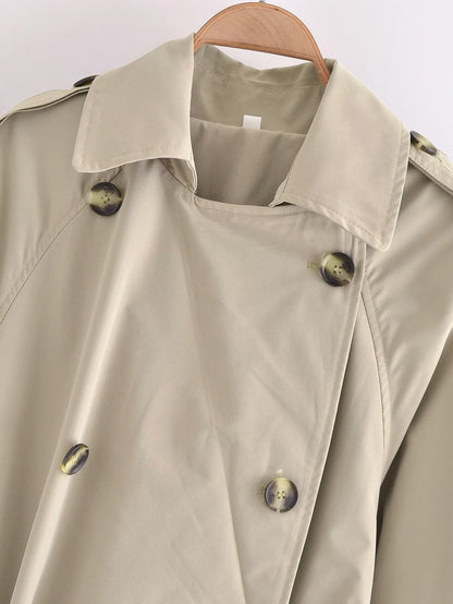 Double Breasted Loose Long Trench Coat