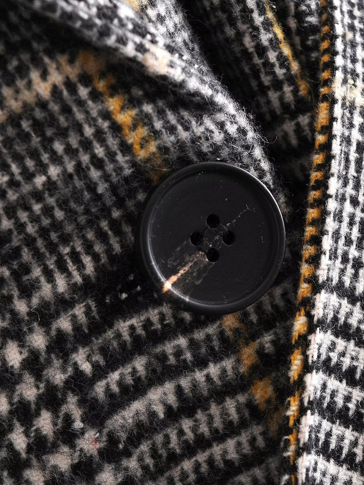 Plaid Collared Coat Trench Coat