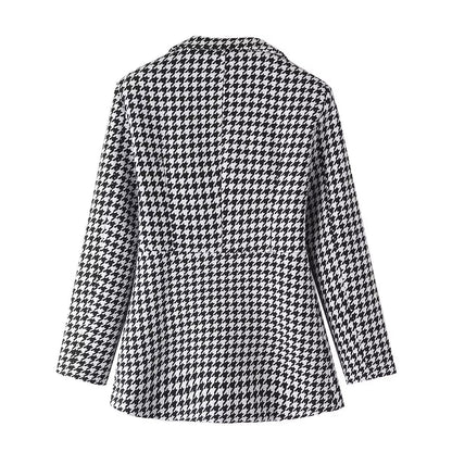 Plaid Contrast Blazer