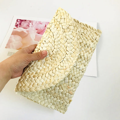 Corn Husk Straw Bag Clutch Bag Handmade Eco Friendly One Size Primary Color