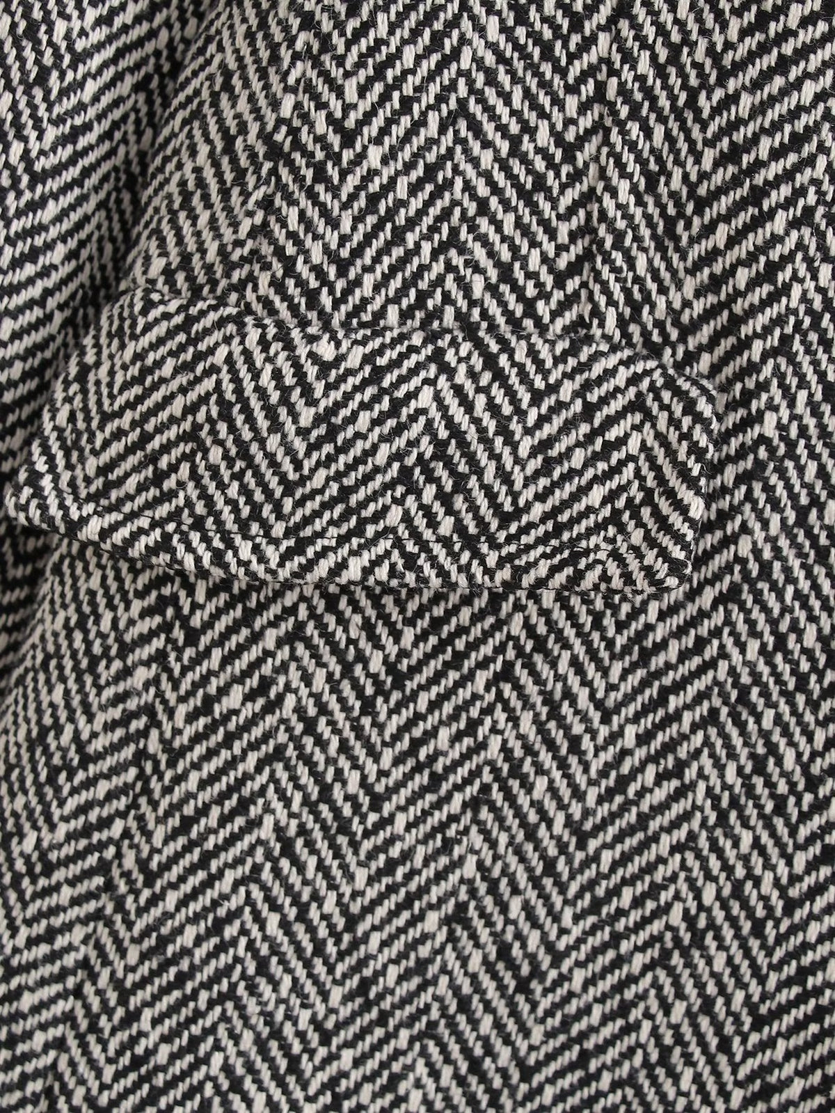 Herringbone Woolen Loose Coat