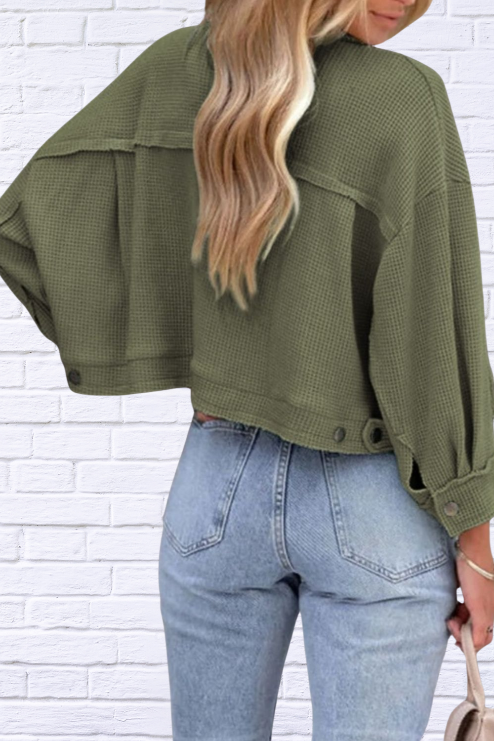 Trendy Button Up Long Sleeve Jacket