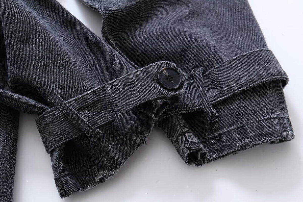 Denim Baggy Trench Coat