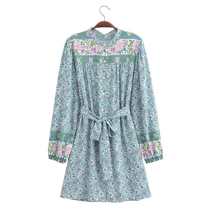 Mila Long Sleeve Mid Length Dress Multi