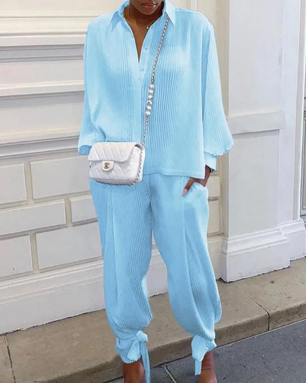 Clidress T Fashion Shirt Pants Two Piece Set