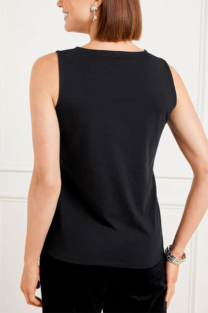 Crewneck Sleeveless Glam Sequin Top