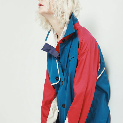 Color Matching Loose Trench Coat