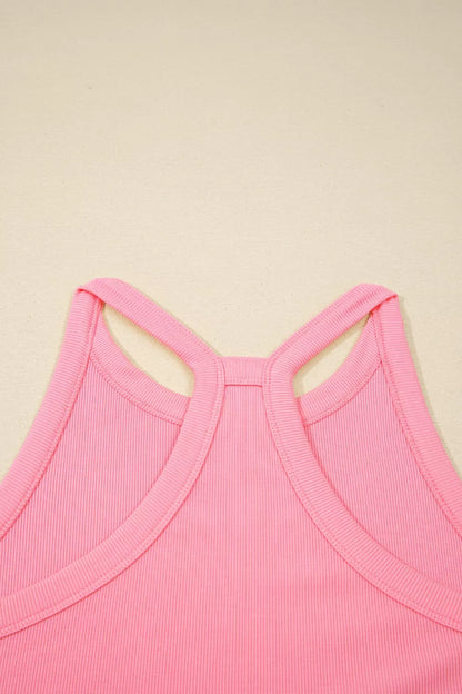 Sleeveless Cropped Top and Pocketed Skort Set