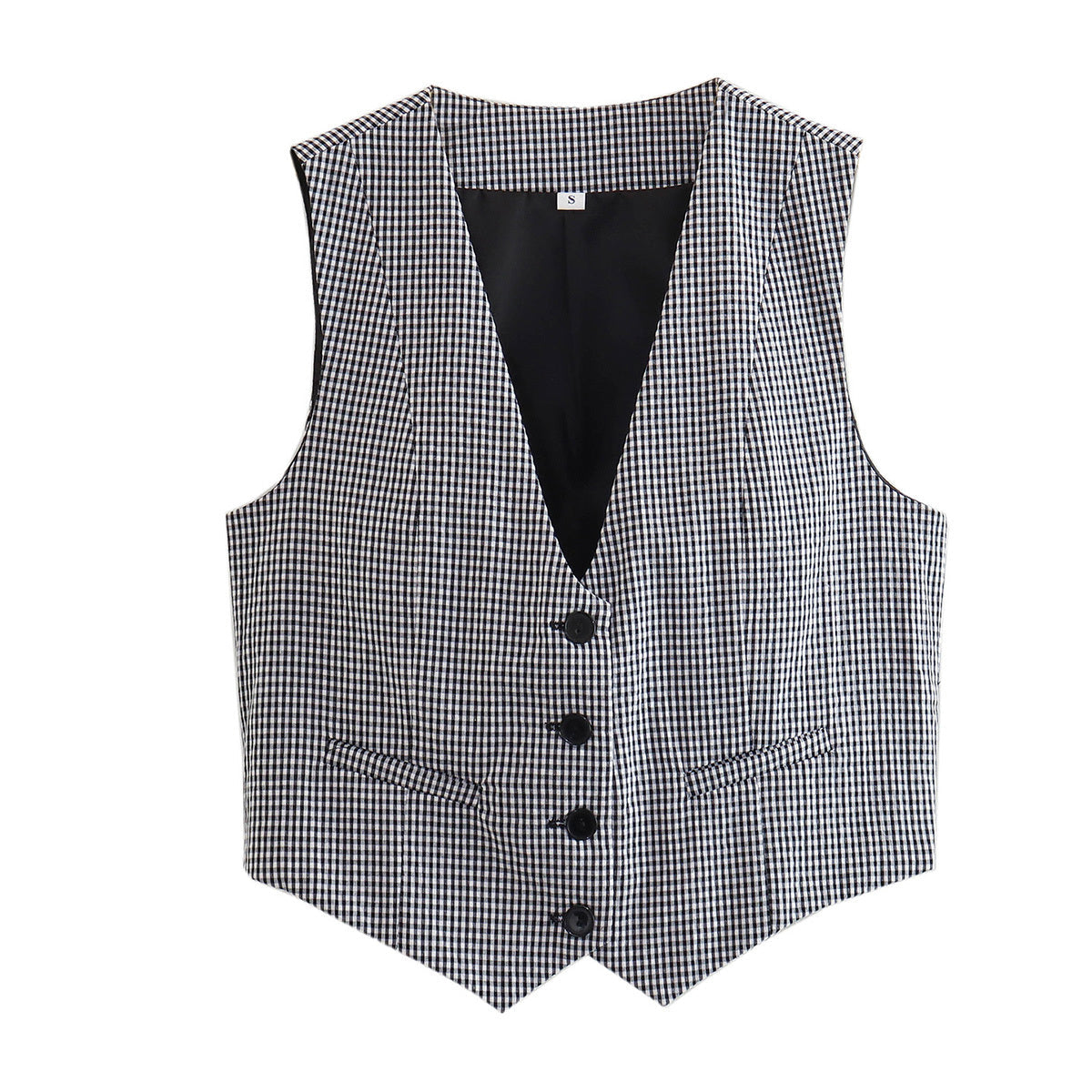 Retro Candy Color V-neck Vest Waistcoat Multicolor