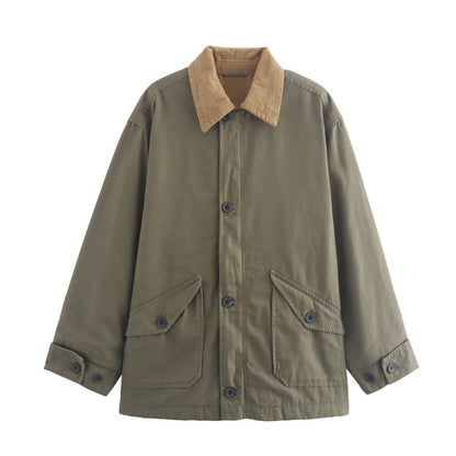 Contrast Color Short Jacket