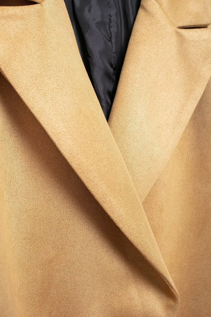 Suede Long Trench Coat