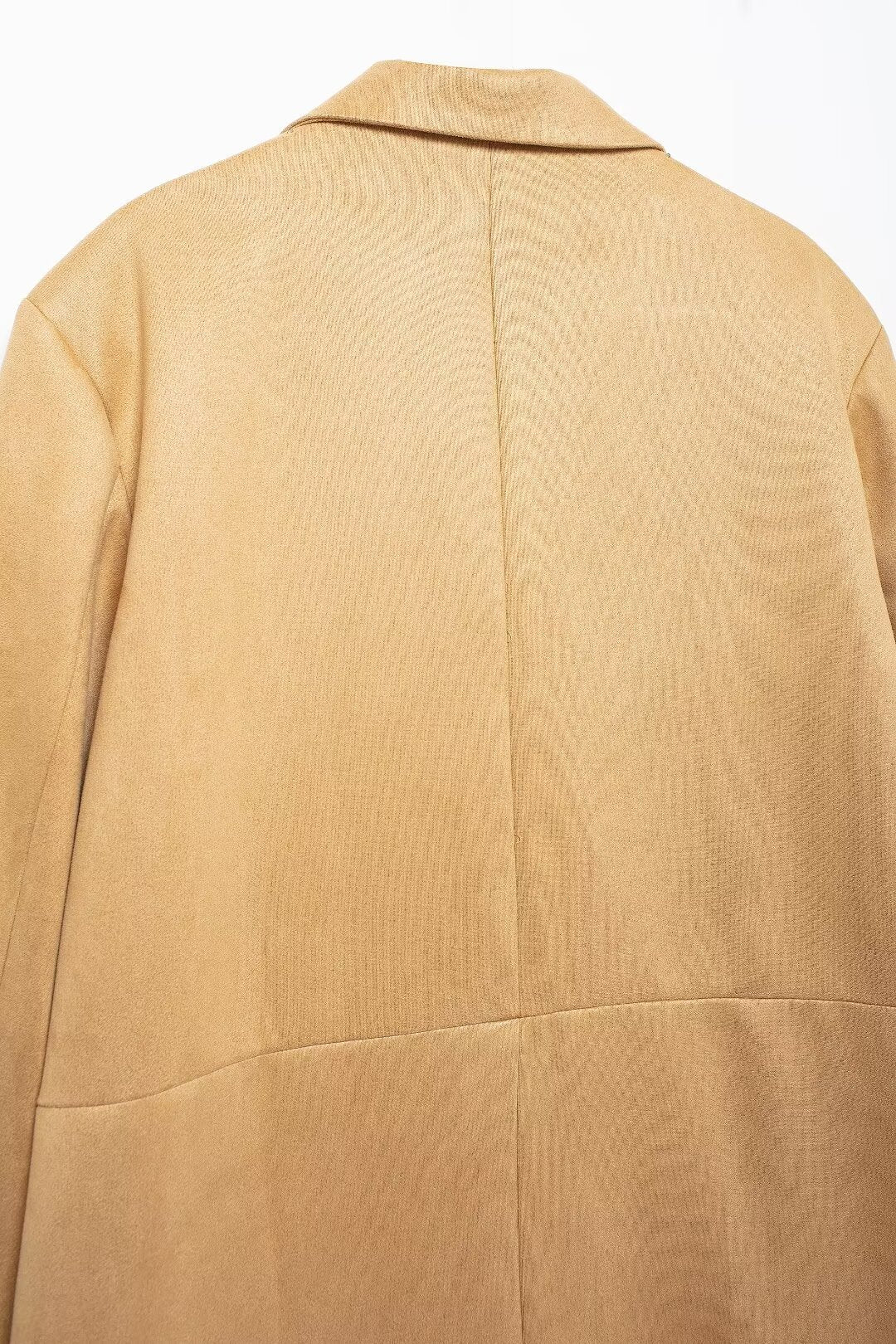 Suede Long Trench Coat