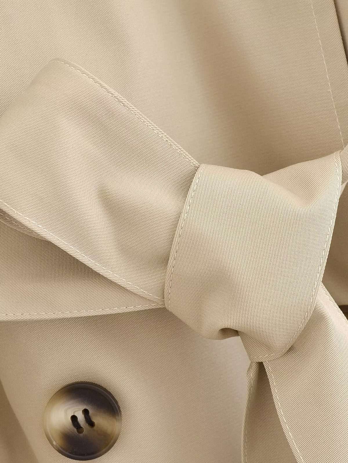 Belted Long Sleeve Trench Coat