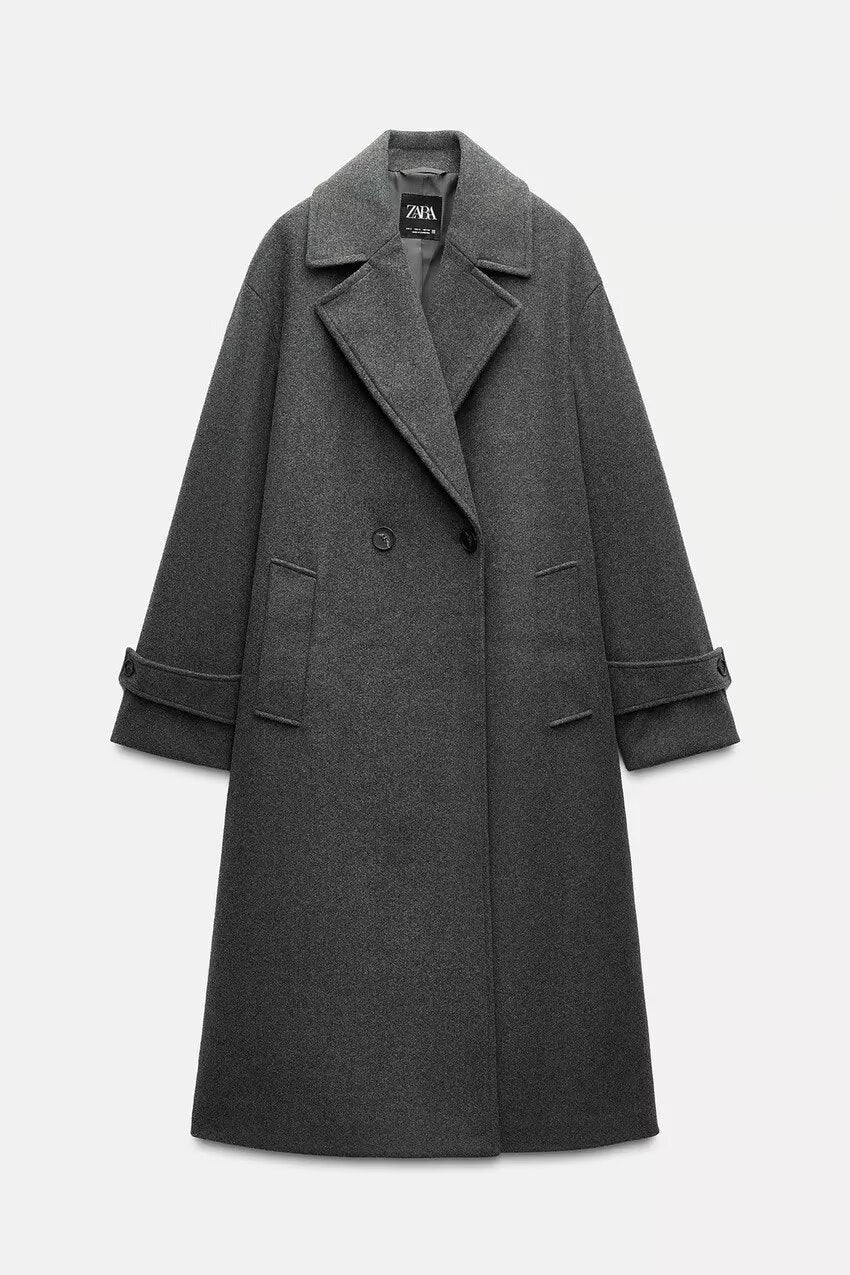 Elegant Soft Loose Overcoat Gray