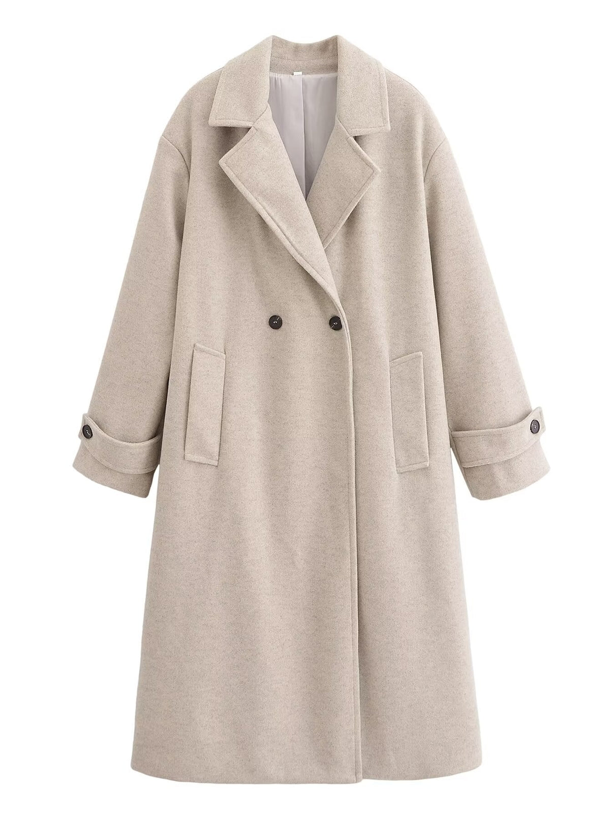 Woolen Trench Coat Ivory