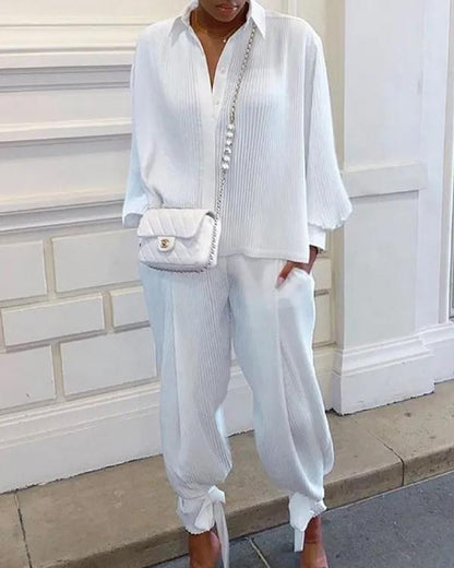 Clidress T Fashion Shirt Pants Two Piece Set
