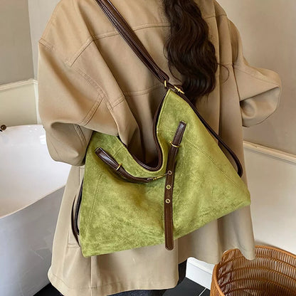 Contrast Straps Shoulder Bag