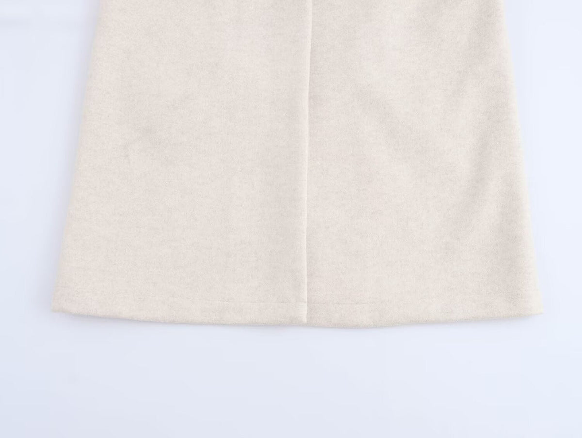 Button Decoration Soft Overcoat Jacket