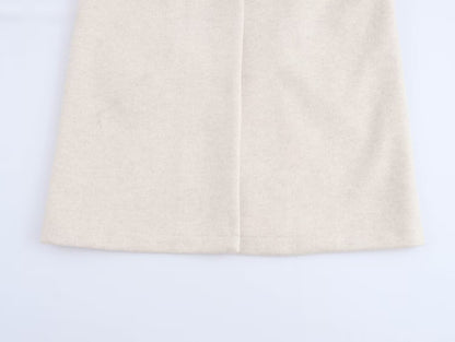 Button Decoration Soft Overcoat Jacket