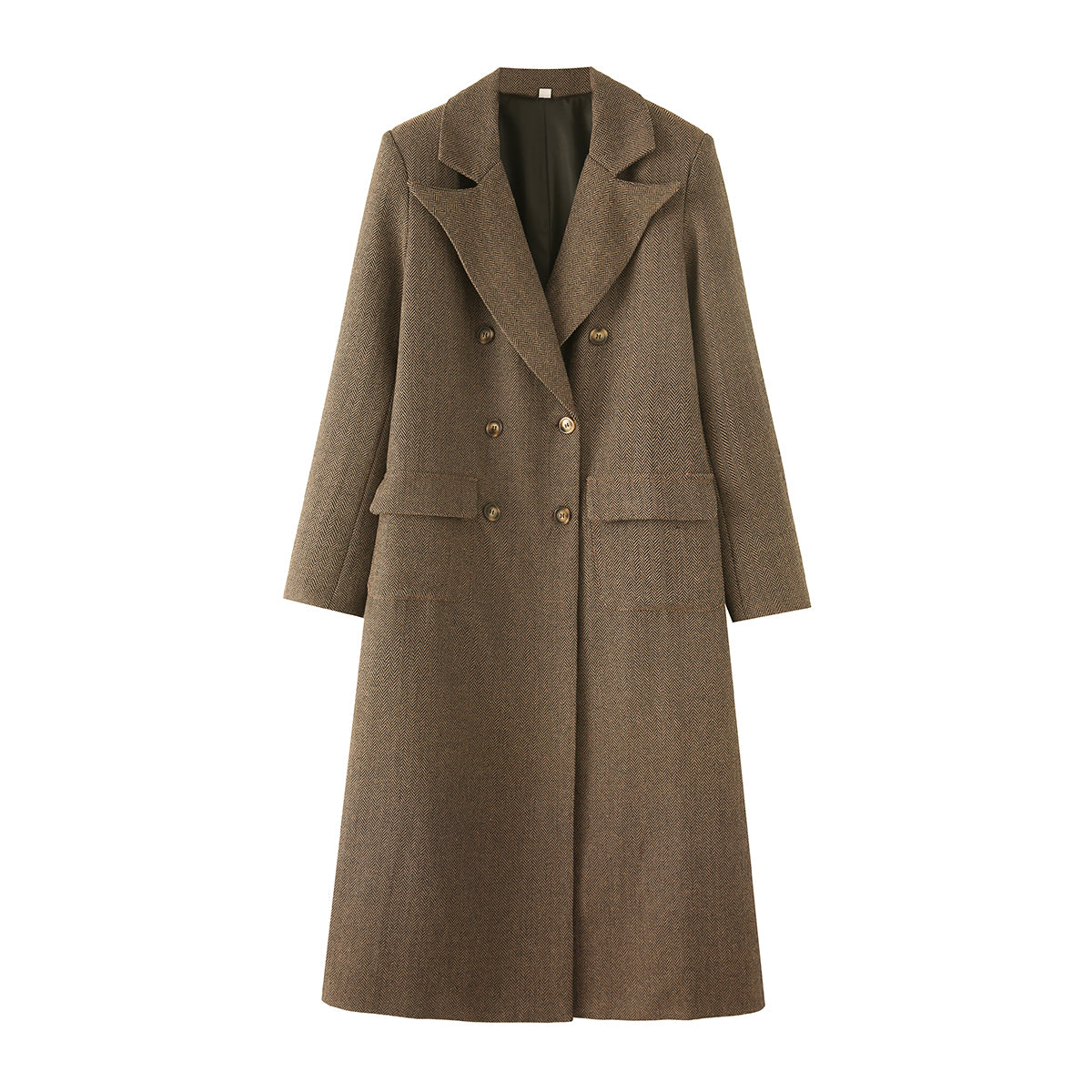 Herringbone Long Coat Multicolor