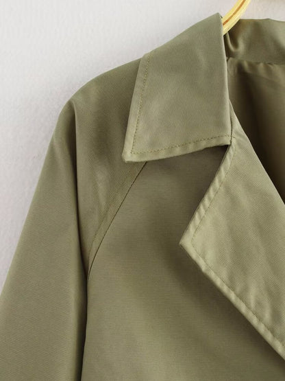 Collared Double Breasted Casual Jacket