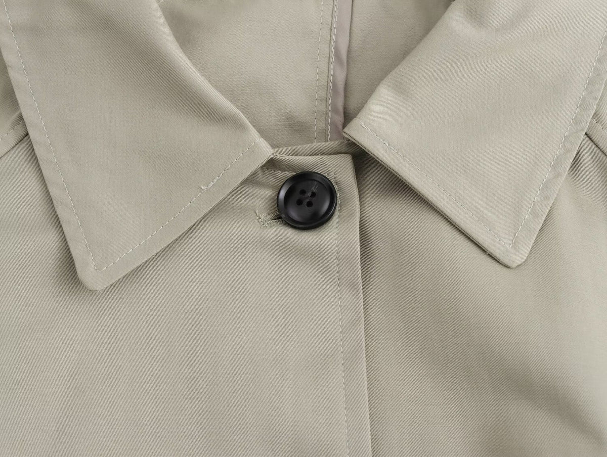 Mid Length Waistband Trench Coat