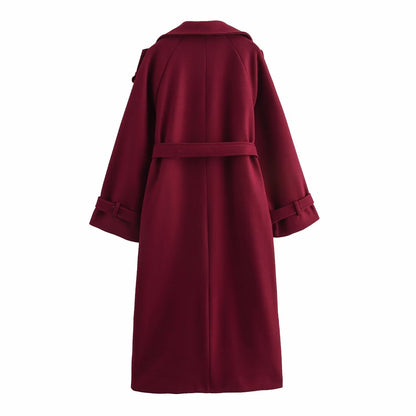Double Breasted Woolen Cut Coat
