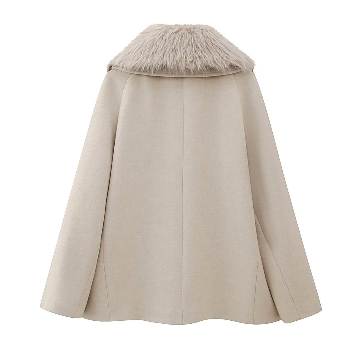 Blended Fur Collar Jacket