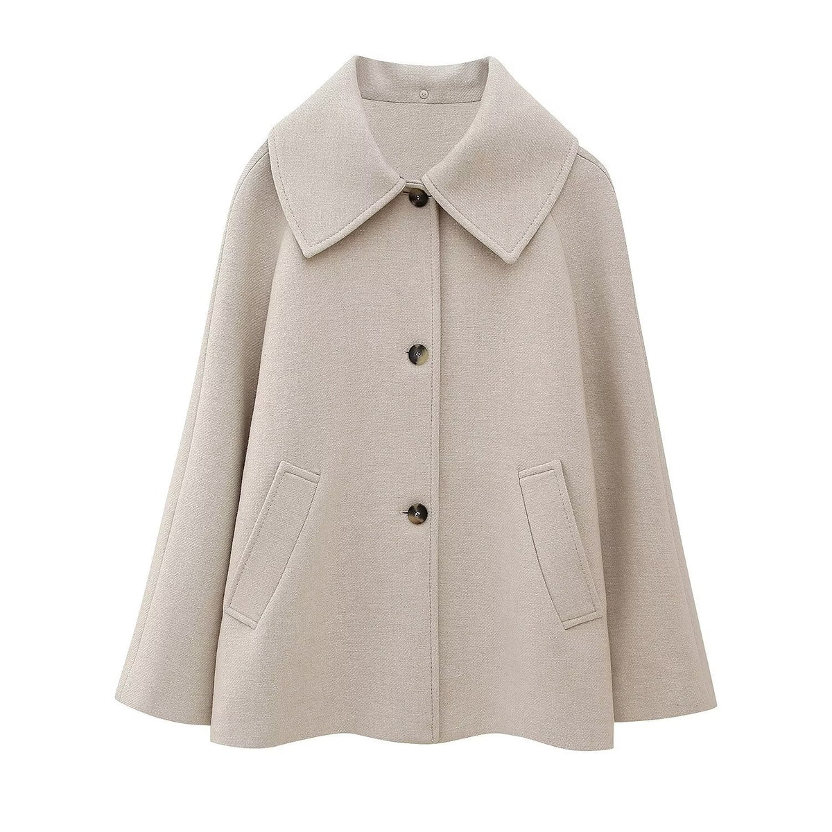 Blended Fur Collar Jacket