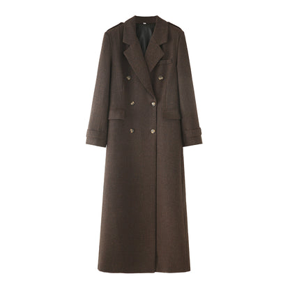 Herringbone Twill Long Coat Multicolor