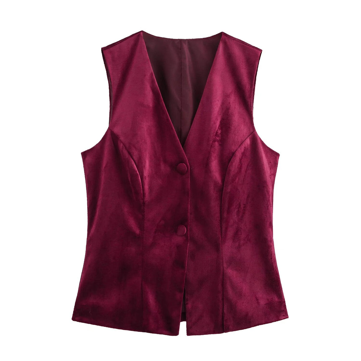 Slimming Casual Vest Top Burgundy
