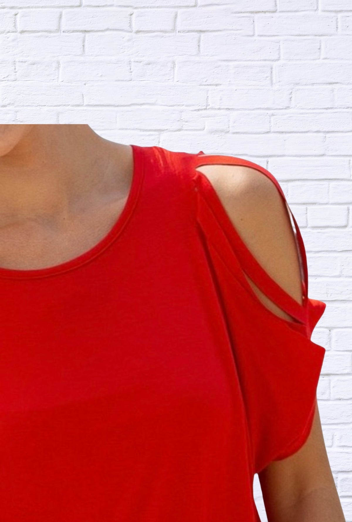 Red 4th July Laser Cut Top