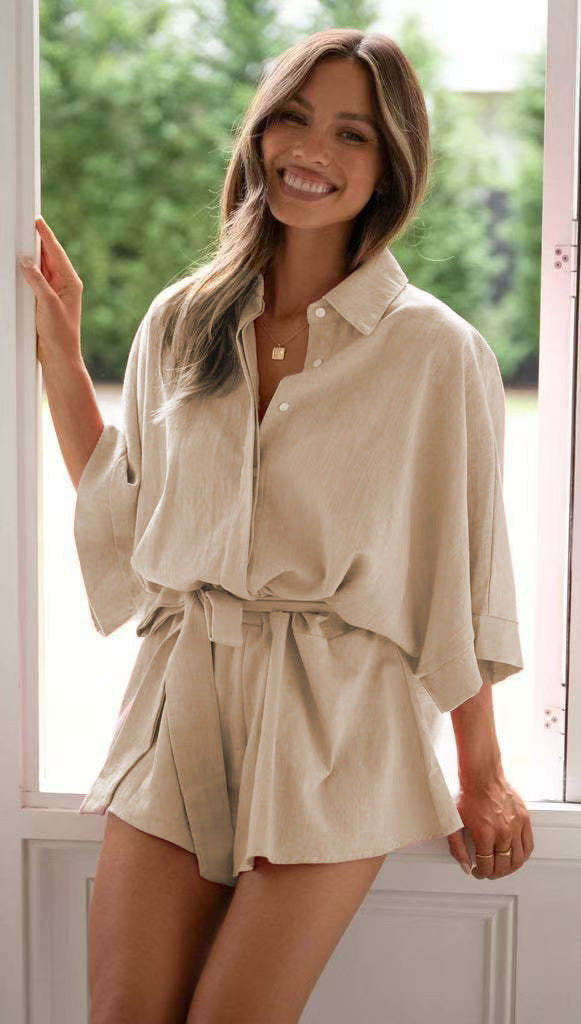 Sexy Day to Night Beige Solid Playsuit camel