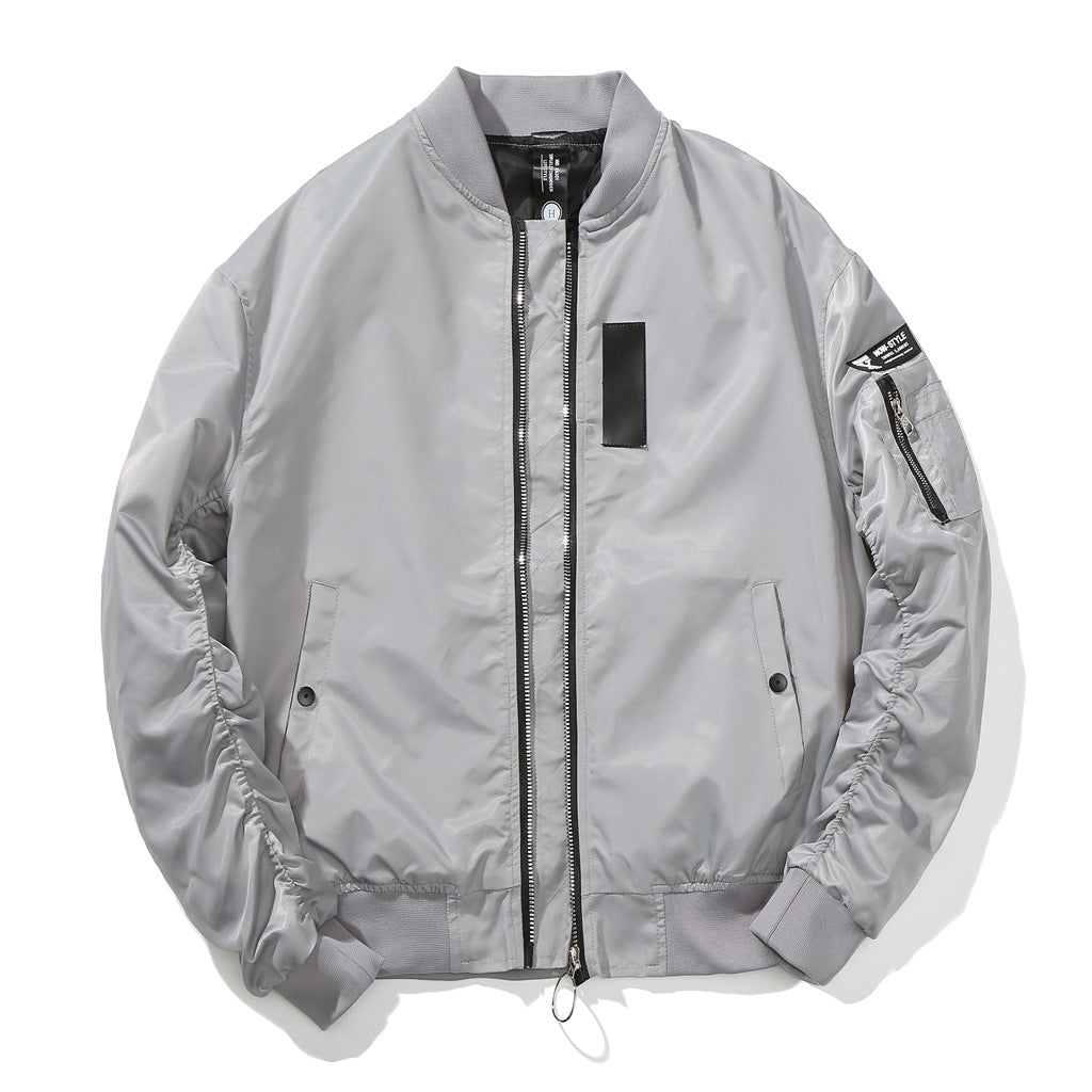 Womens bomber jacket Varsity Jacket Gray (Thin)