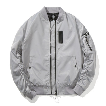Womens bomber jacket Varsity Jacket Gray (Thin)