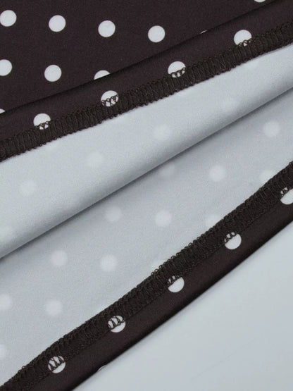 Polka Dot Cut-Out Front Mini Dress