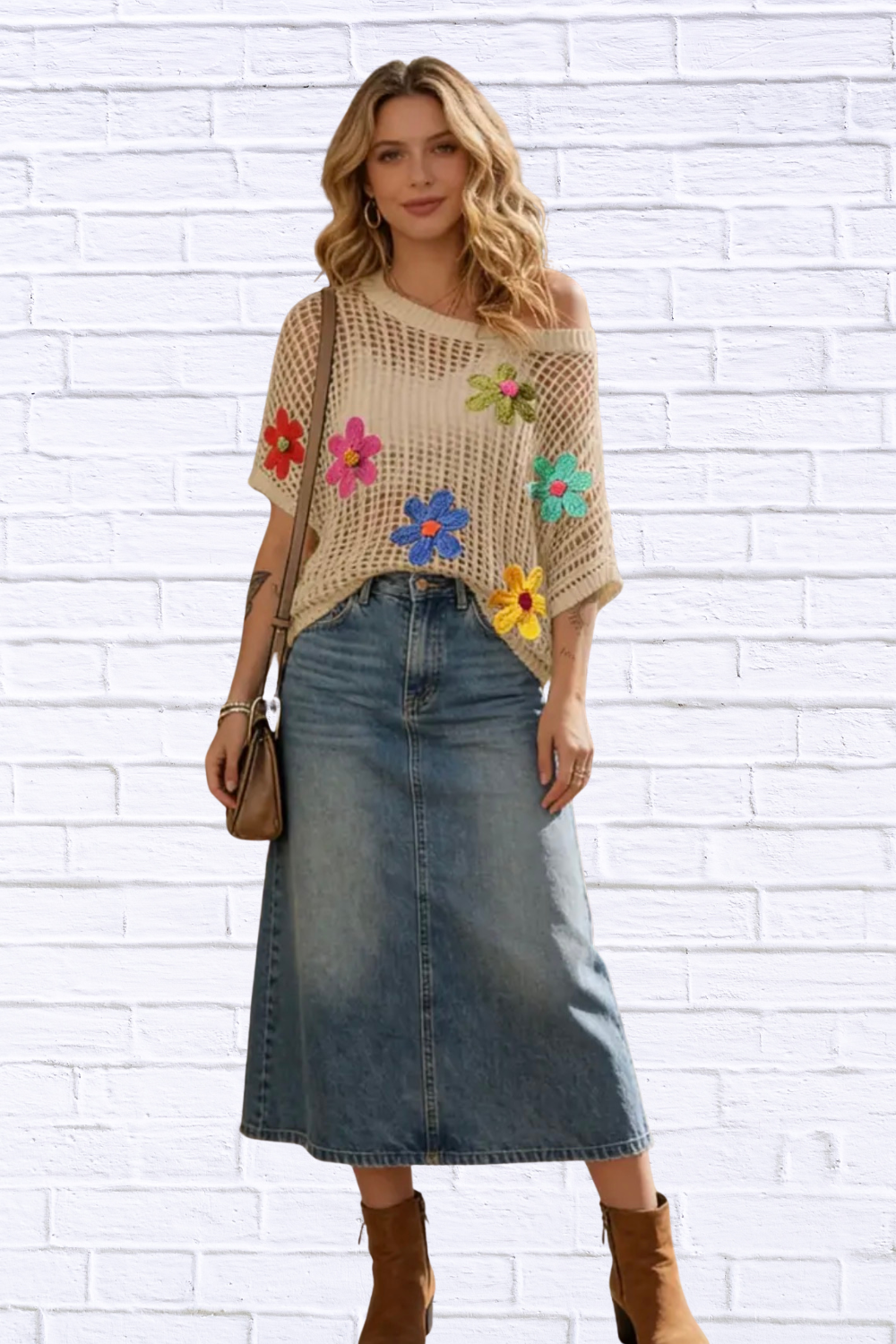 Hollow Out Flower Top | Chic Boutique Knit Top for Women