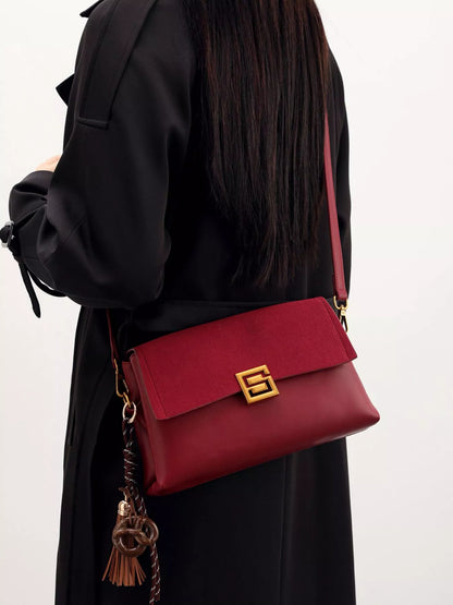 Gold-Tone Hardware Crossbody Bag