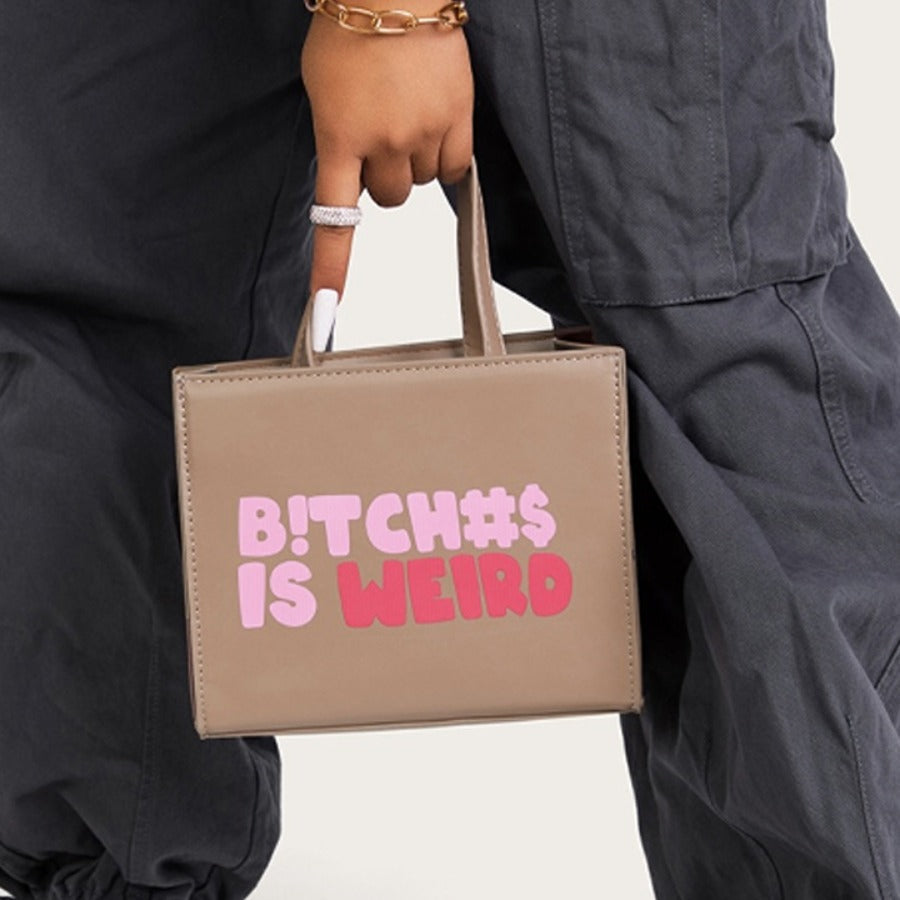 Casual Street Print Patchwork Zipper Bags