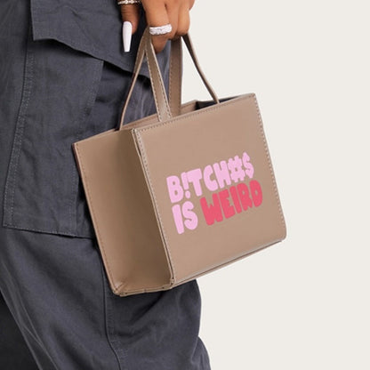 Casual Street Print Patchwork Zipper Bags